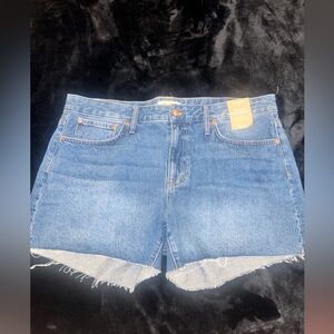 Madewell Relaxed Denim Shorts mid rise size 16W NWT